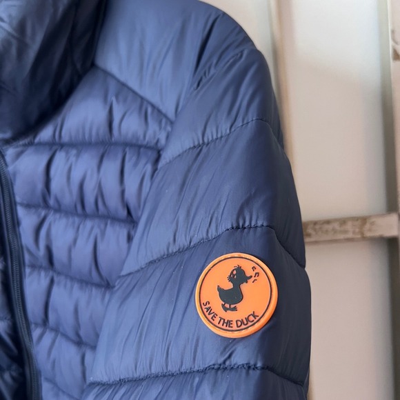 Save the Duck Carly Puffer Jacket in Navy Blue Size 3 M/L - Picture 5 of 11